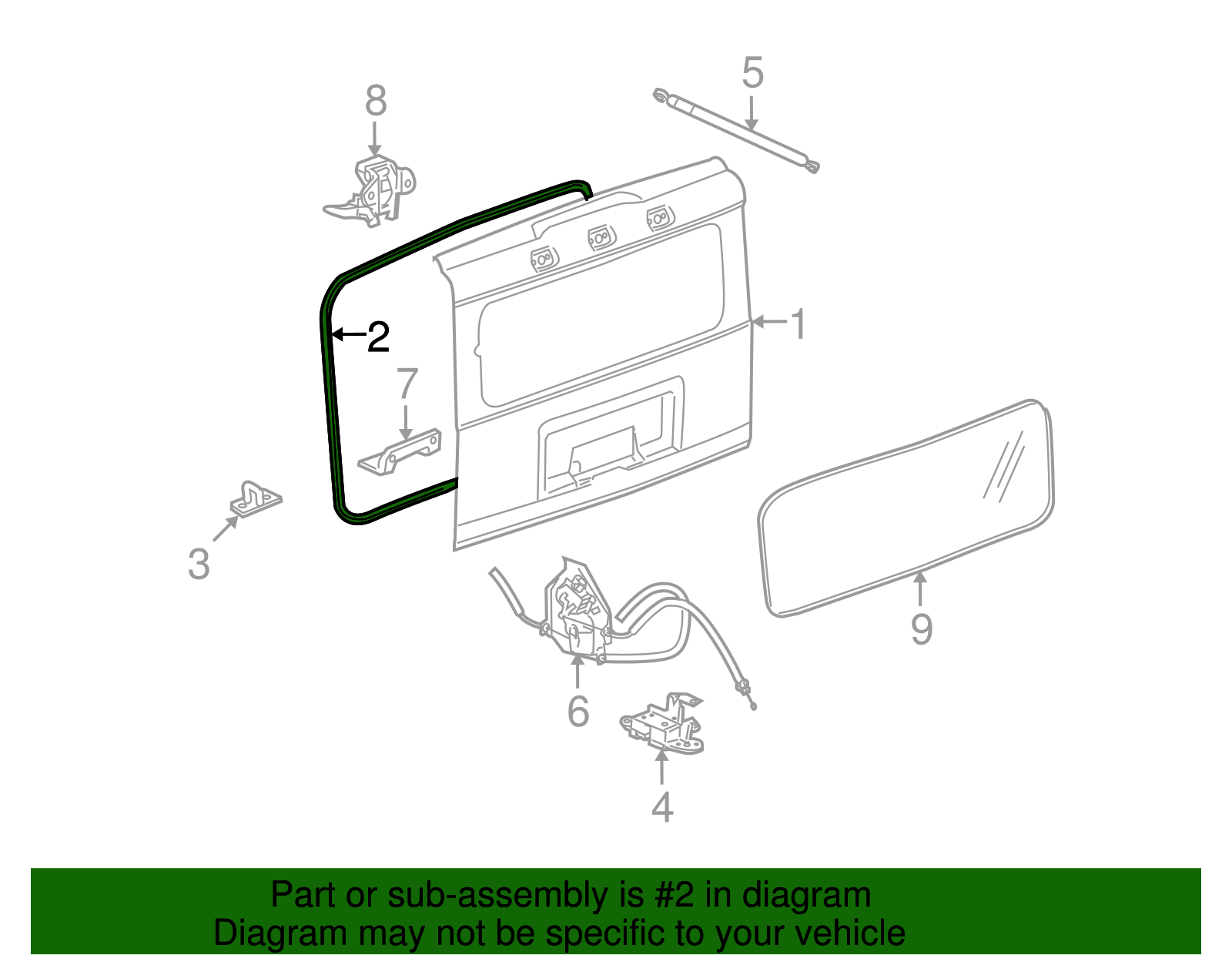 Liftgate Seal - GM (15772338)