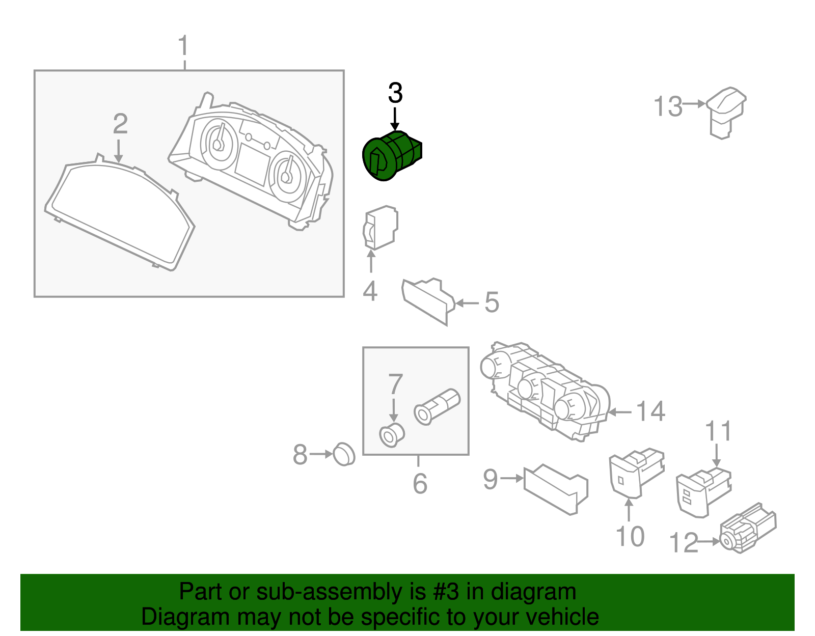 Sw 6527 2008-2012 Ford Motorcraft™ Headlamp Switch SW-6527 | QuirkParts