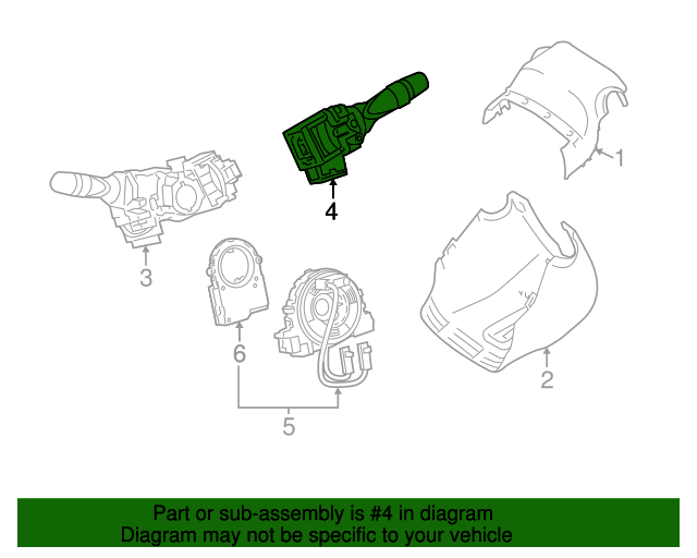 20132018 Toyota Avalon Wiper Switch 8465207140 Toyota Parts Center