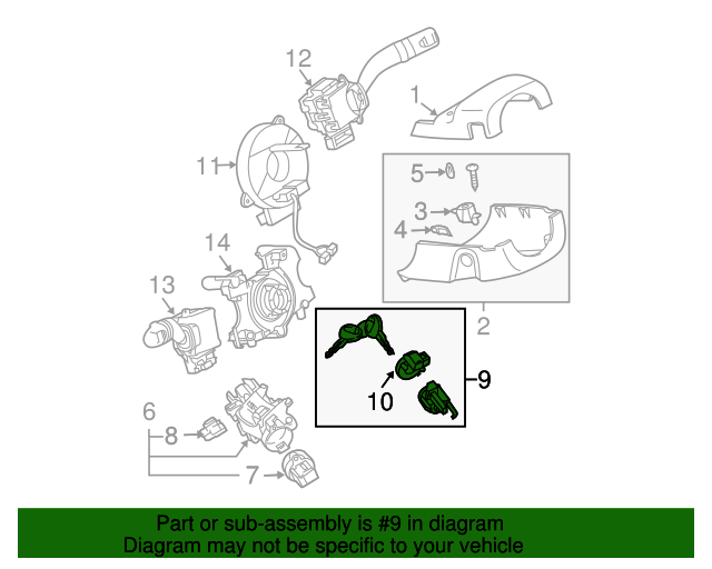 20062008 Mazda 6 Ignition Lock Cylinder FEY67614XA QuirkParts