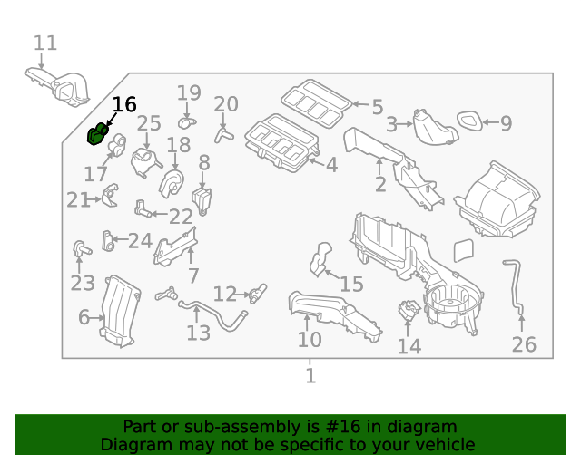 20222024 Subaru HVAC Blend Door Actuator 72131SJ021 Subaru Parts Store