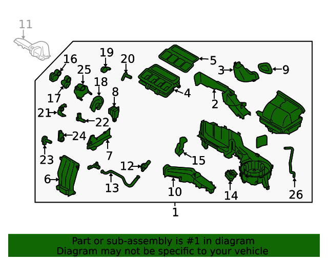 20192020 Subaru Forester AC & Heater Assembly 72100SJ500 QuirkParts