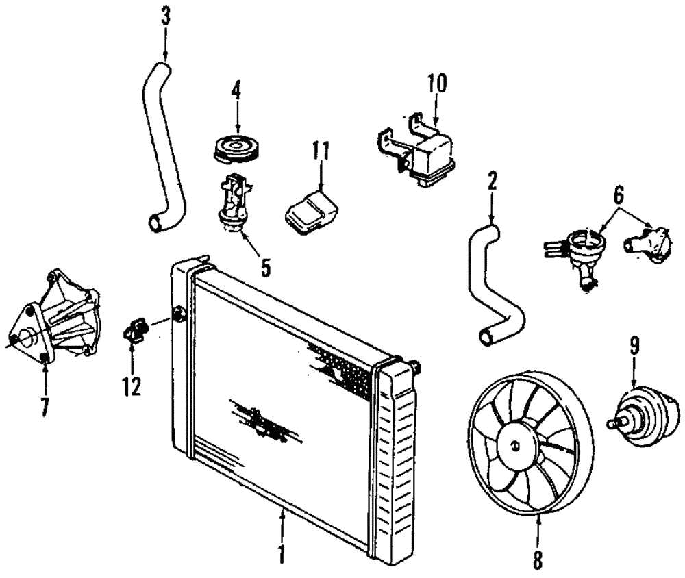 Engine Water Pump with Gasket - Buick (93231147)
