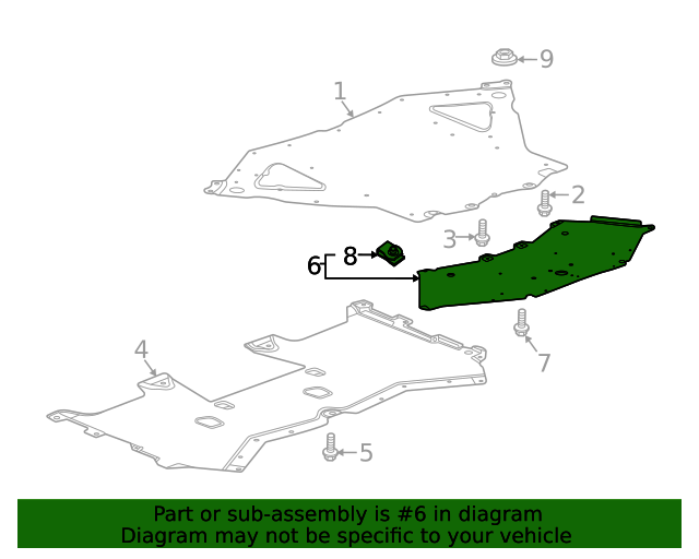 20202022 Chevrolet Corvette Rear Underbody Rearward Air Deflector