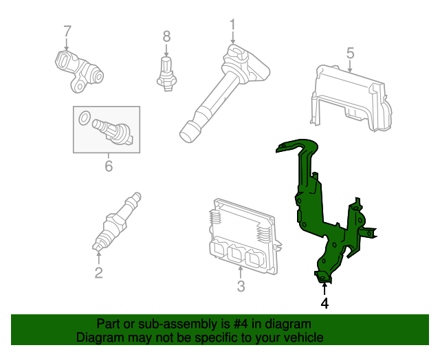 378215G0A00 Bracket Powertrain Control Module 20132017 Honda