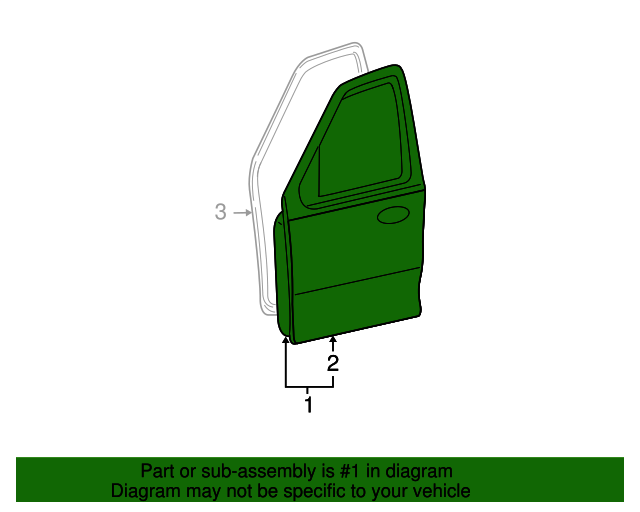 20082012 Ford OEM Door Assembly Front 8L8Z7820124C OEM Ford Parts