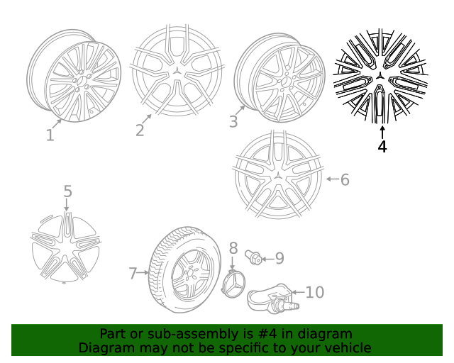 213-401-06-00-7X44 - Wheel 10-Spoke 48.3 Cm (19 Inch), High-Sheen 2018 ...