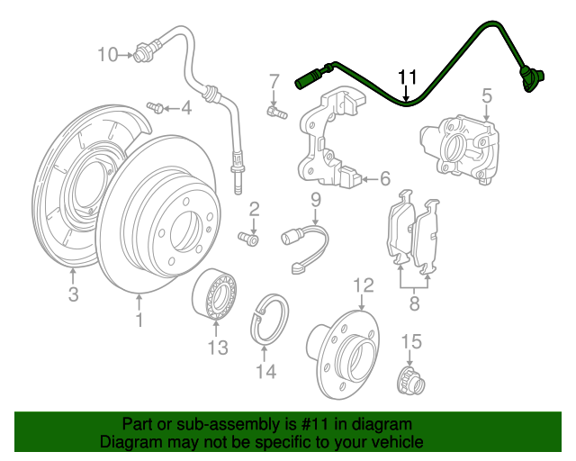 34526757281 20032008 BMW Z4 ABS Sensor (34526757281) BMW of