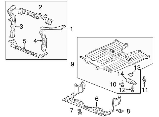 Honda Civic Undercover Front Engine Splash Shield For 2012