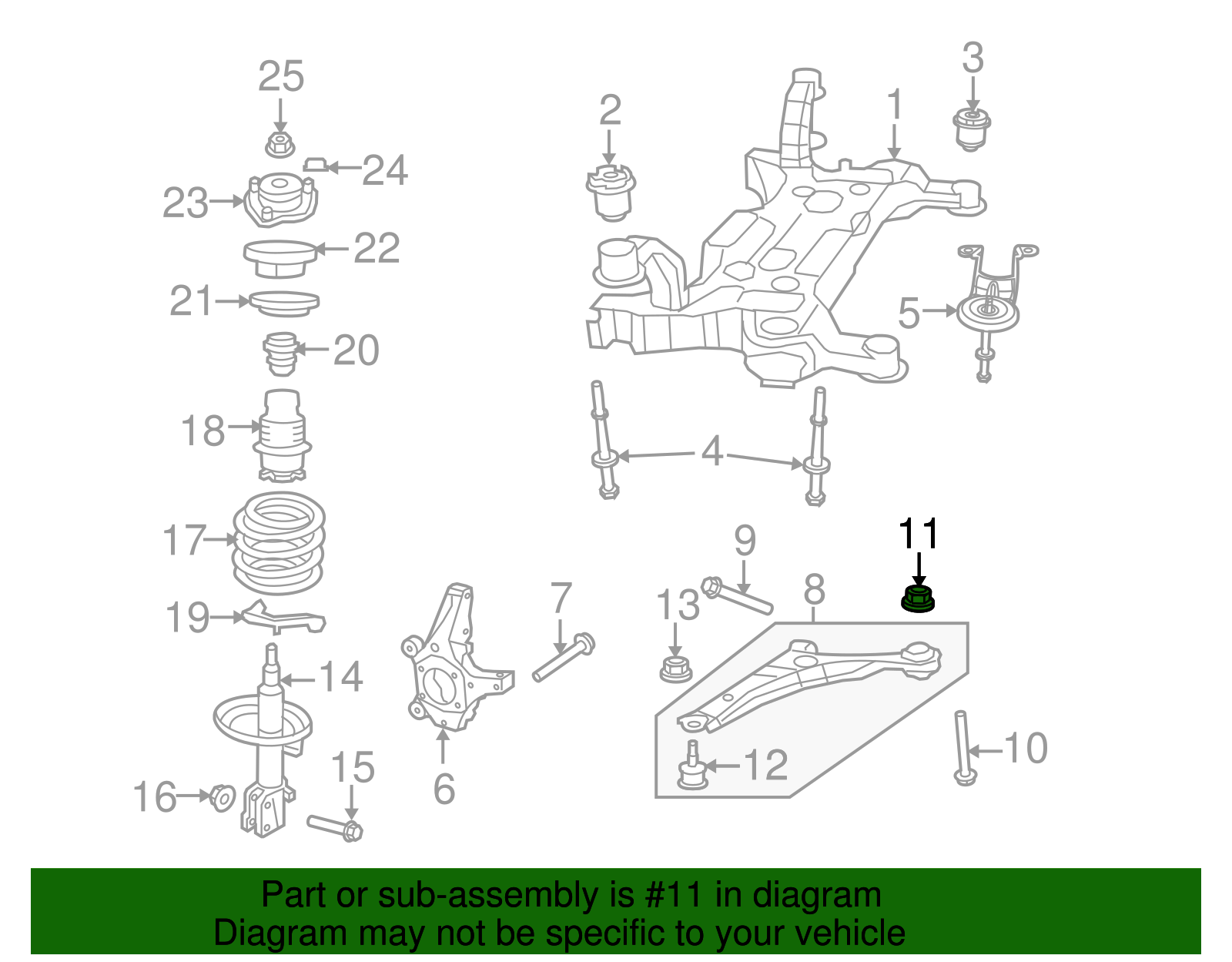 Lower Control Arm Nut - Volkswagen (WHT-004-534)