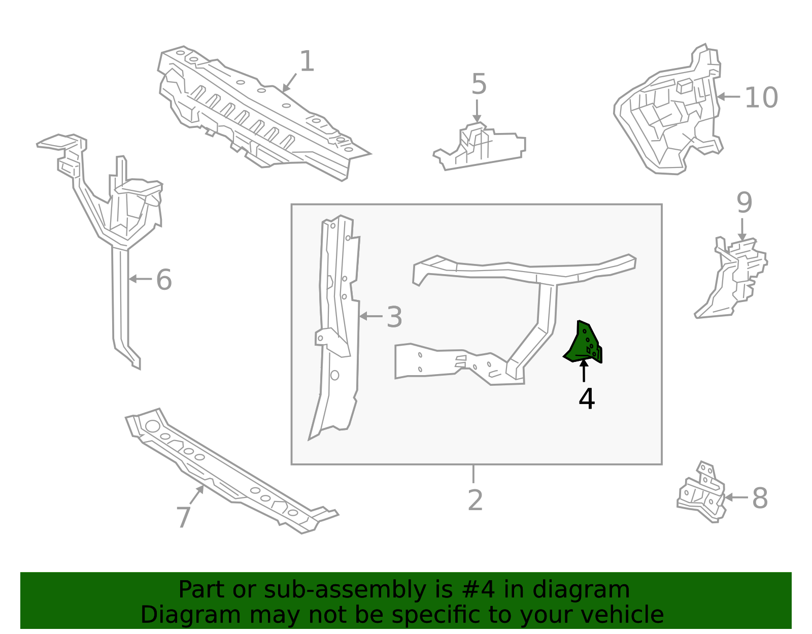 53258-0E050 - Side Bracket 2020-2022 Lexus | Longo Lexus Parts