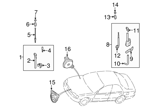 Horn for 2001 Nissan Altima #0