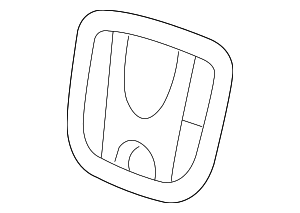 Genuine OEM Honda Civic Si Front Grille Emblem – 06-08, Red, 75732-SVB-A01