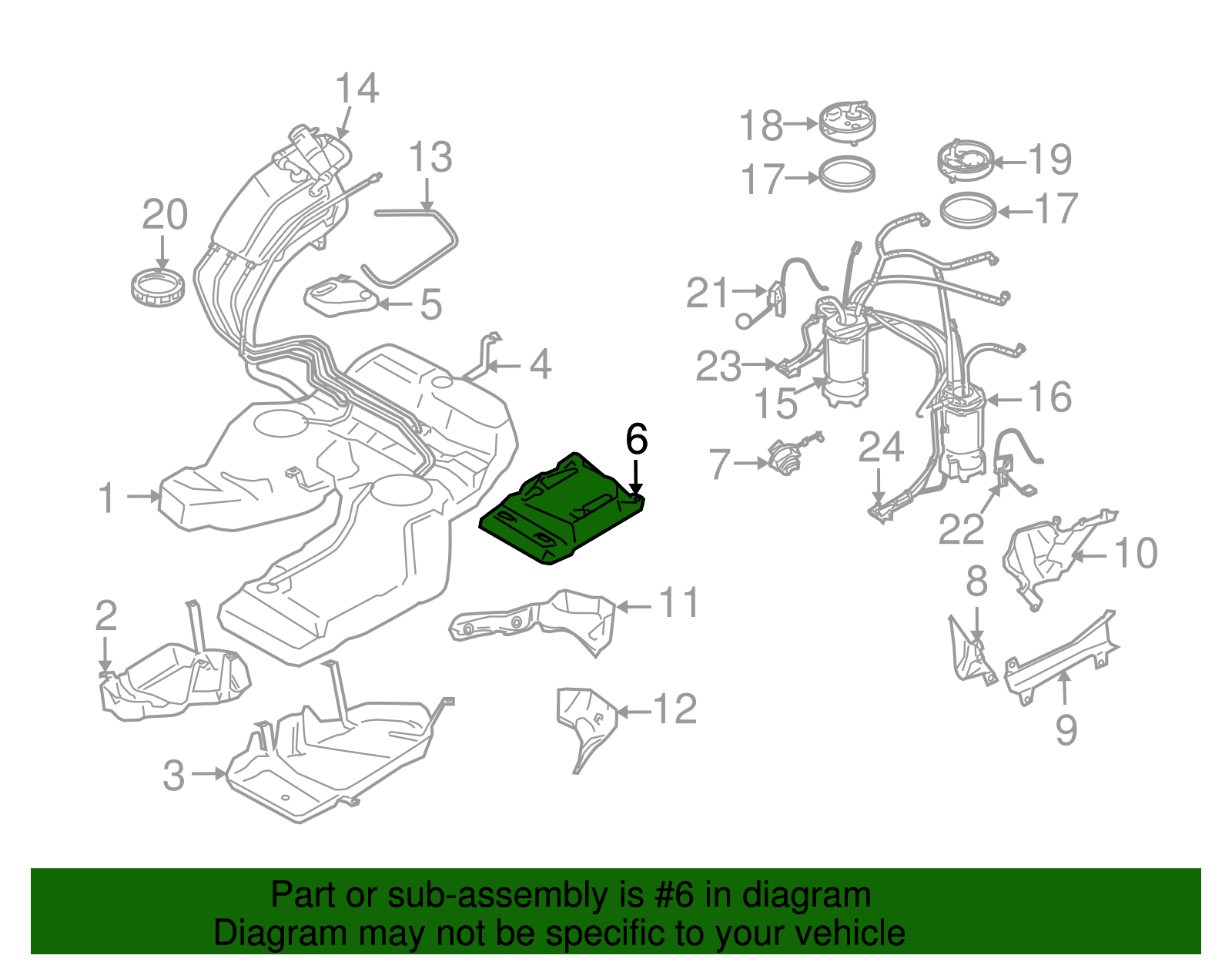Fuel Tank Shield - Volkswagen (7L0-201-979)