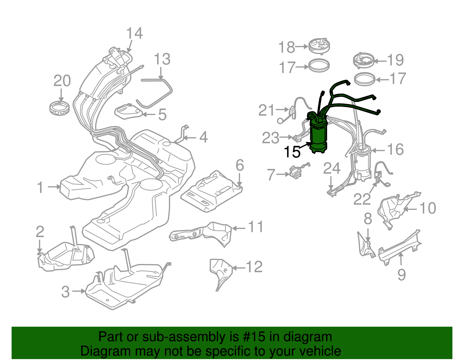 Fuel Pump Assembly - Volkswagen (7L6-919-088-C)