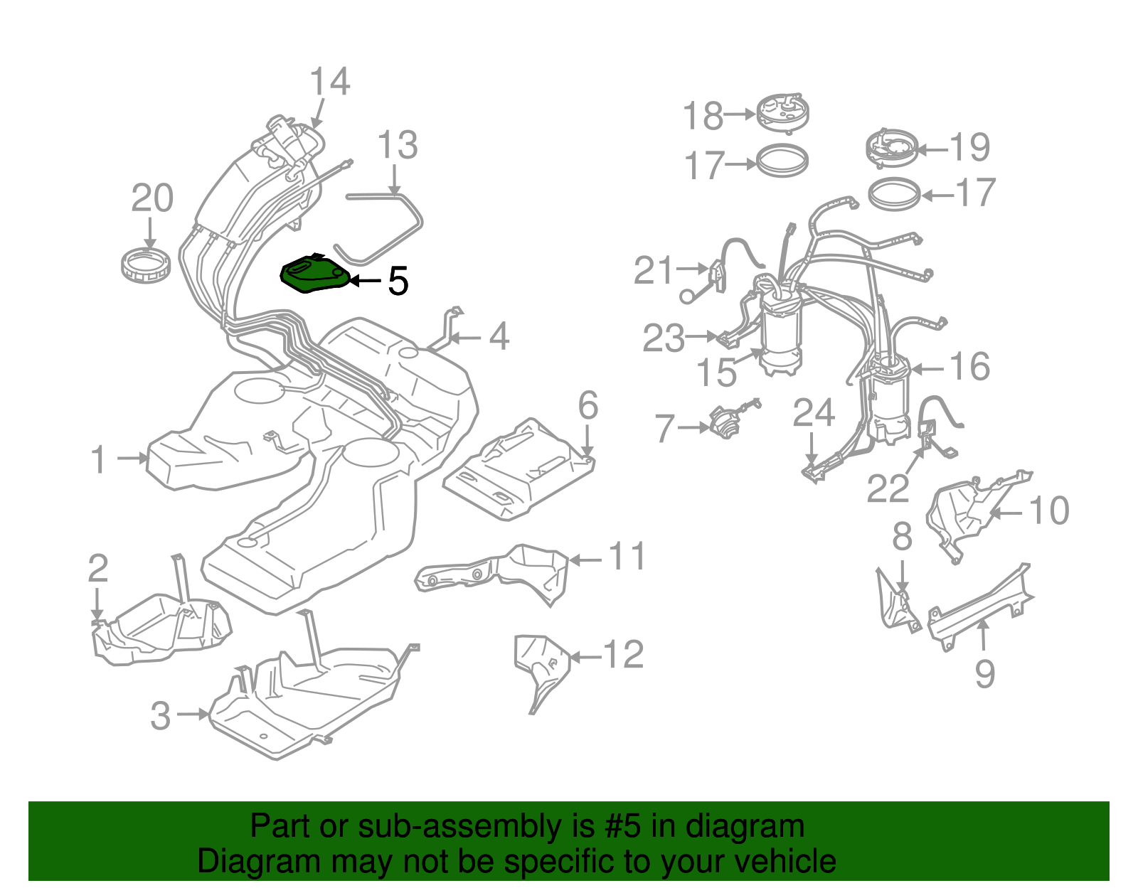 Fuel Tank Shield - Volkswagen (7L0-201-980)