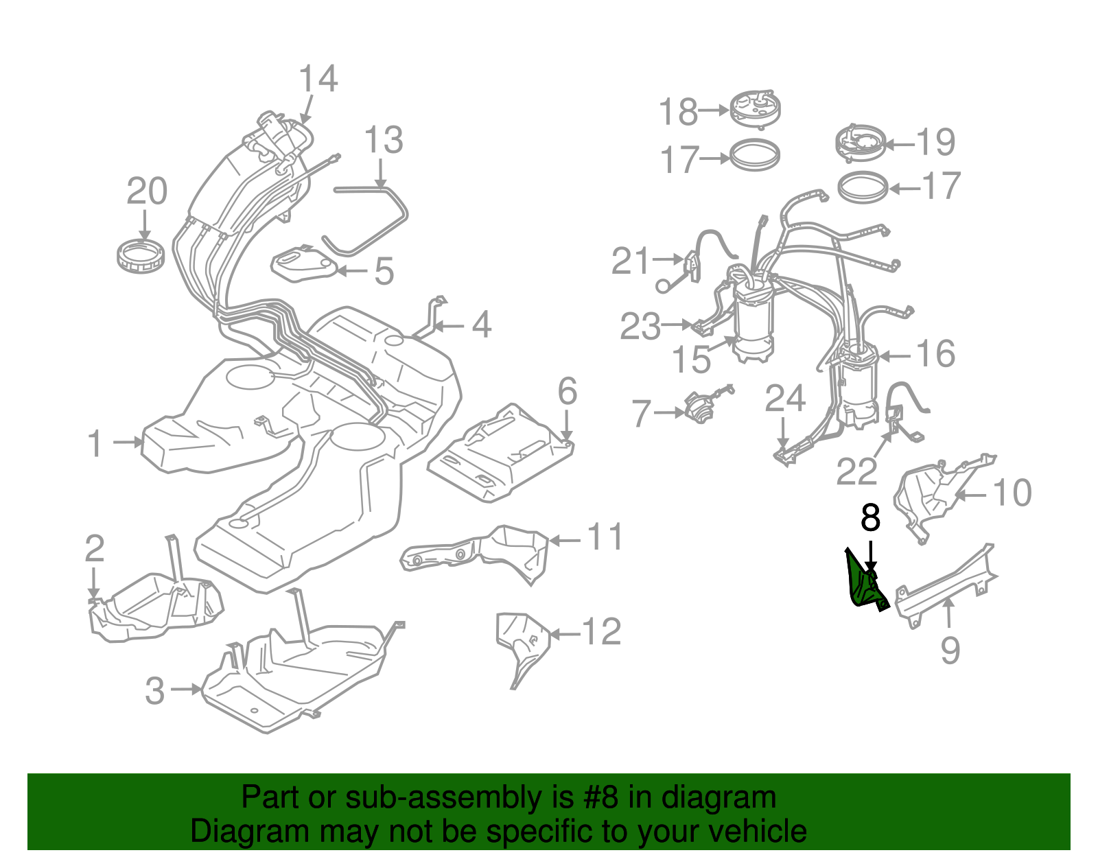 Fuel Tank Shield - Volkswagen (7L0-201-399-B)