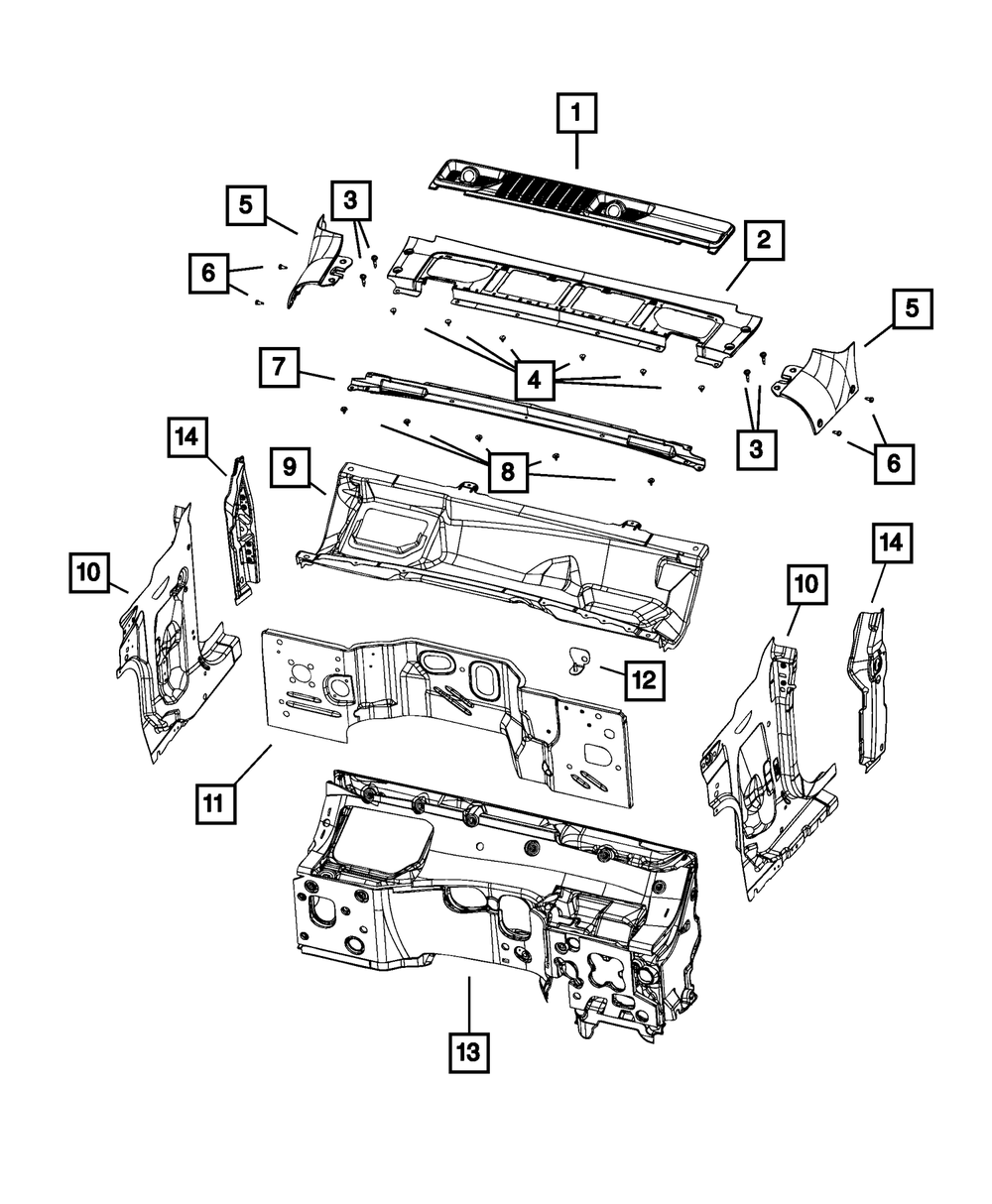 2020-2025 Jeep Cowl Side Trim Panel, Right 7HC84TZZAA