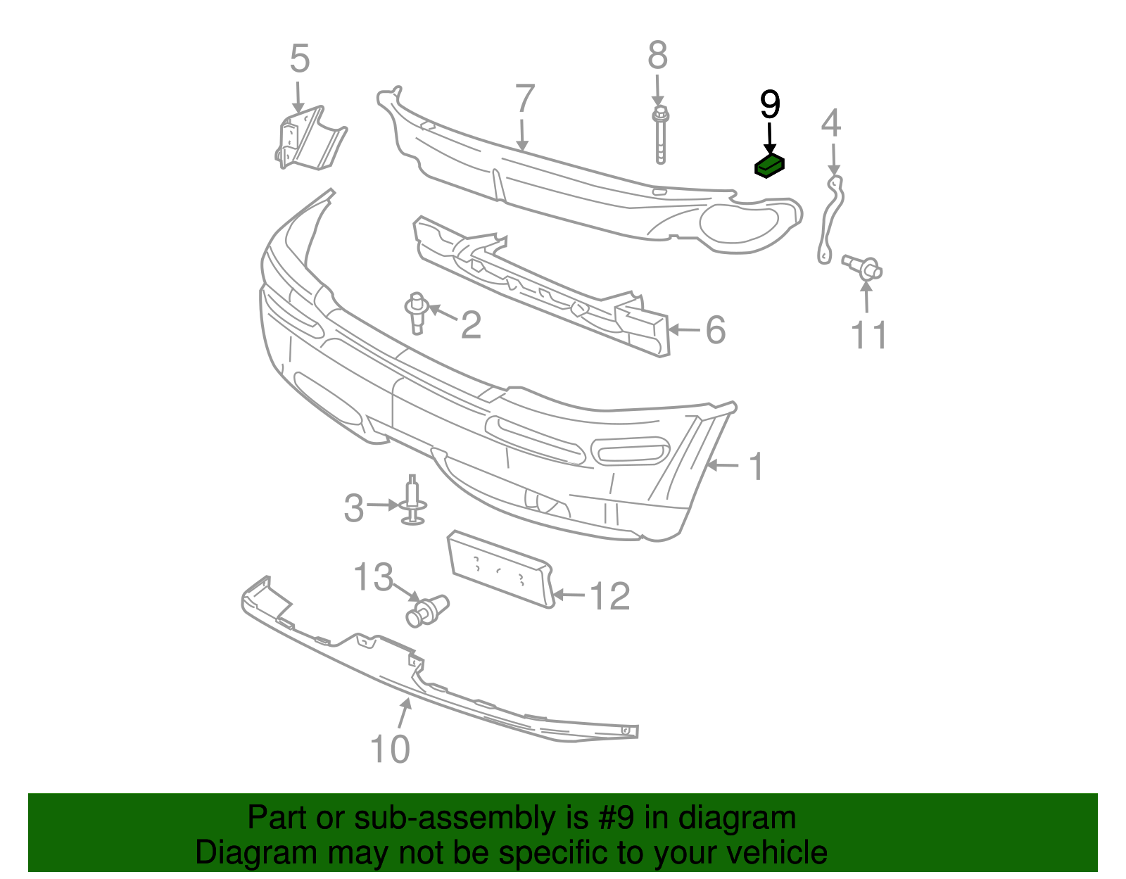 Impact Bar Nut - GM (11518395)