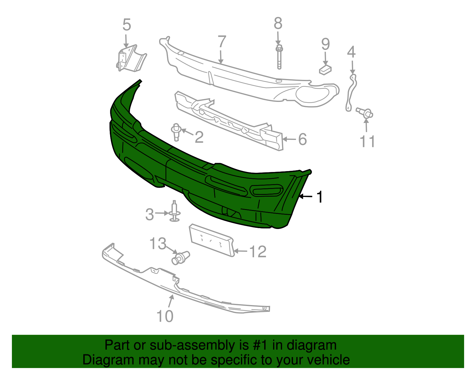 Fascia Assembly, Front Bpr - GM (88937035)