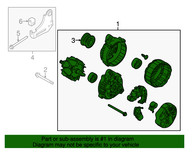 373002B300RU Alternator 20122013 Kia Rio Kia.Parts Store