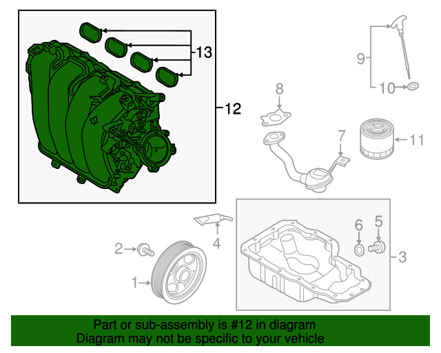 20182020 Hyundai Elantra GT Intake Manifold 283102E767 HyundaiParts