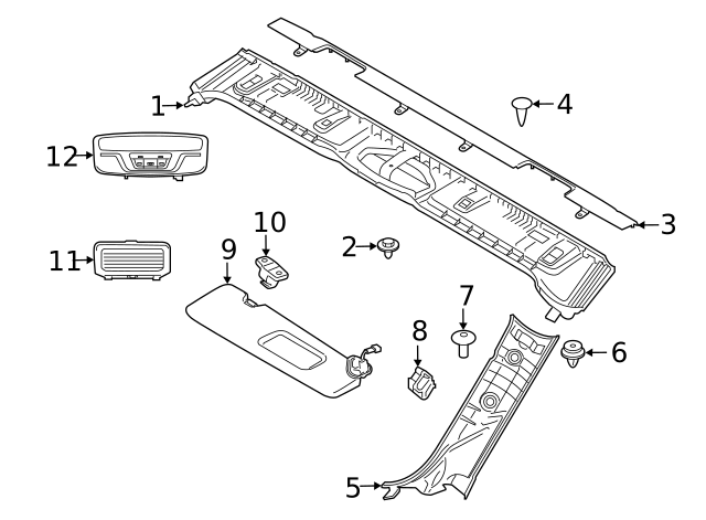51-16-7-481-763 - Sun-Visor - 2019-2023 BMW | Buy BMW Parts Now 