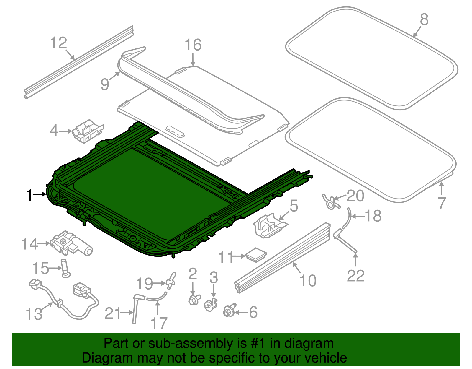 31424068 - High-Quality Sunroof Frame for 2017 Volvo S90 | AutoNation Parts