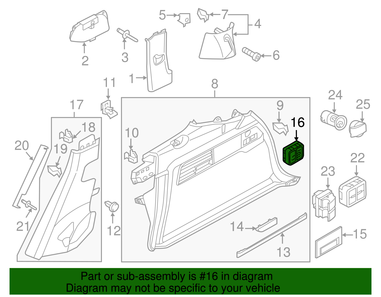 Quarter Panel Trim Cap - Volkswagen (7P6-868-172-3G4)