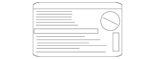Airbag System Warning Label - GM (15116388)