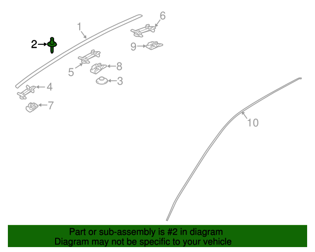 Genuine OEM Roof Weather-Strip Stud Part# LR032196 Fits 2012-2023  