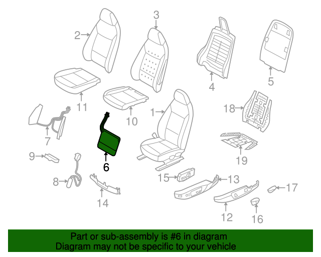 Genuine BMW 52107213761 Lumbar Support FREE Shipping on Most