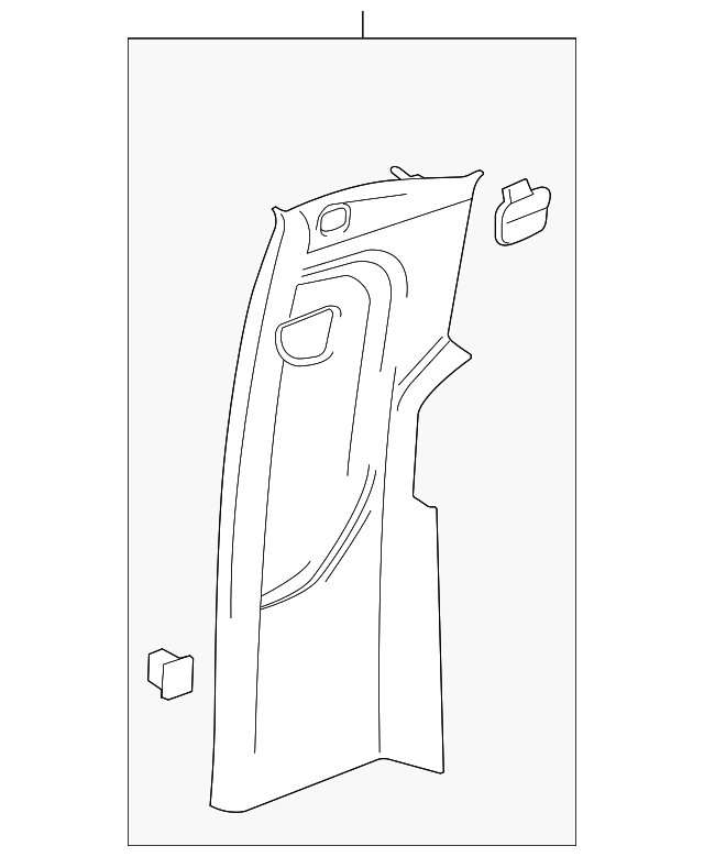 Very Dark Atmosphere Passenger Side Body Lock Pillar Trim Panel - GM (84449389)