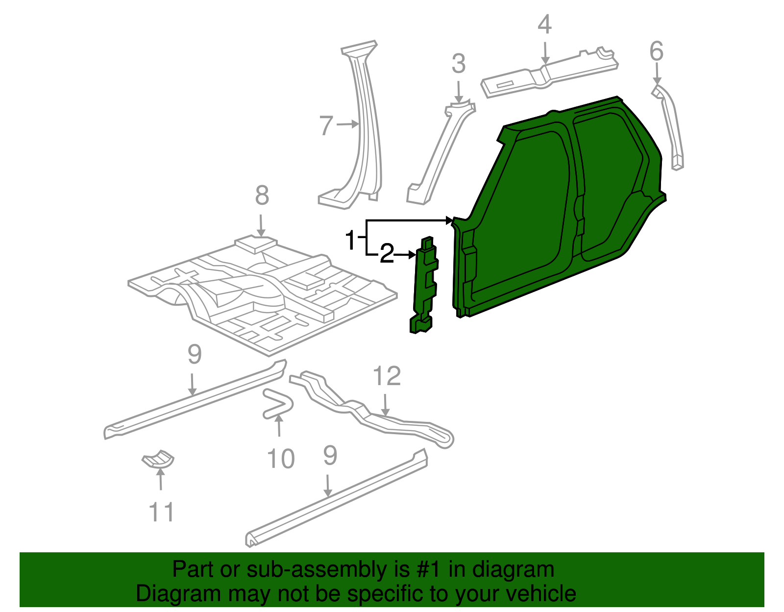 Uniside Assembly - GM (12475534)