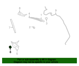 2009-2014 Volkswagen Routan Wiper Motor Nut WHT-004-352 | OEM Parts Online