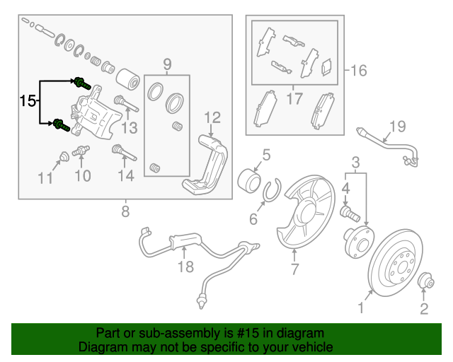 20062024 Mazda MX5 Miata Caliper Assembly Mount Bolt NF4726798