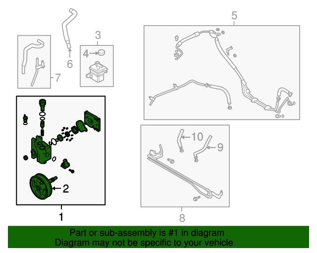 20072009 Mazda 3 Power Steering Pump B37F32600R0C OEM Parts Online
