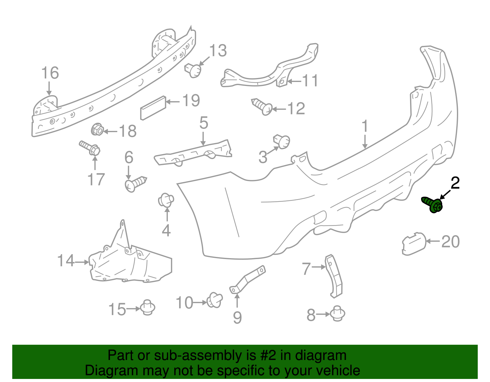 Bumper Cover Screw - Scion (SU003-04955)