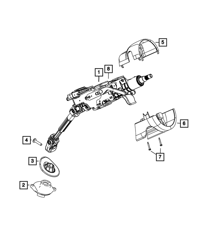 2014-2018 Jeep Cherokee Steering Column 5156071AI | My Mopar Parts 