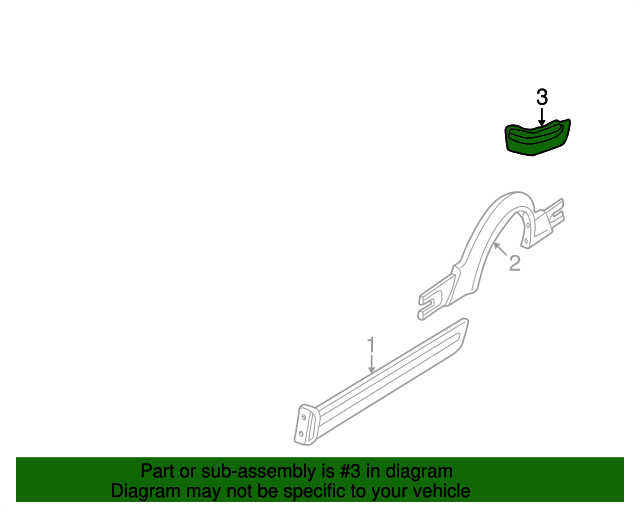 19952005 GM Silvermist Driver Side Rear Bumper Lower Extension Molding