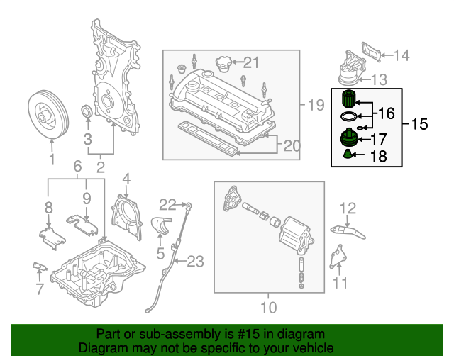 20032010 Mazda OEM NEW 20062010 Mazda 3 5 CX7 Oil Filter Housing
