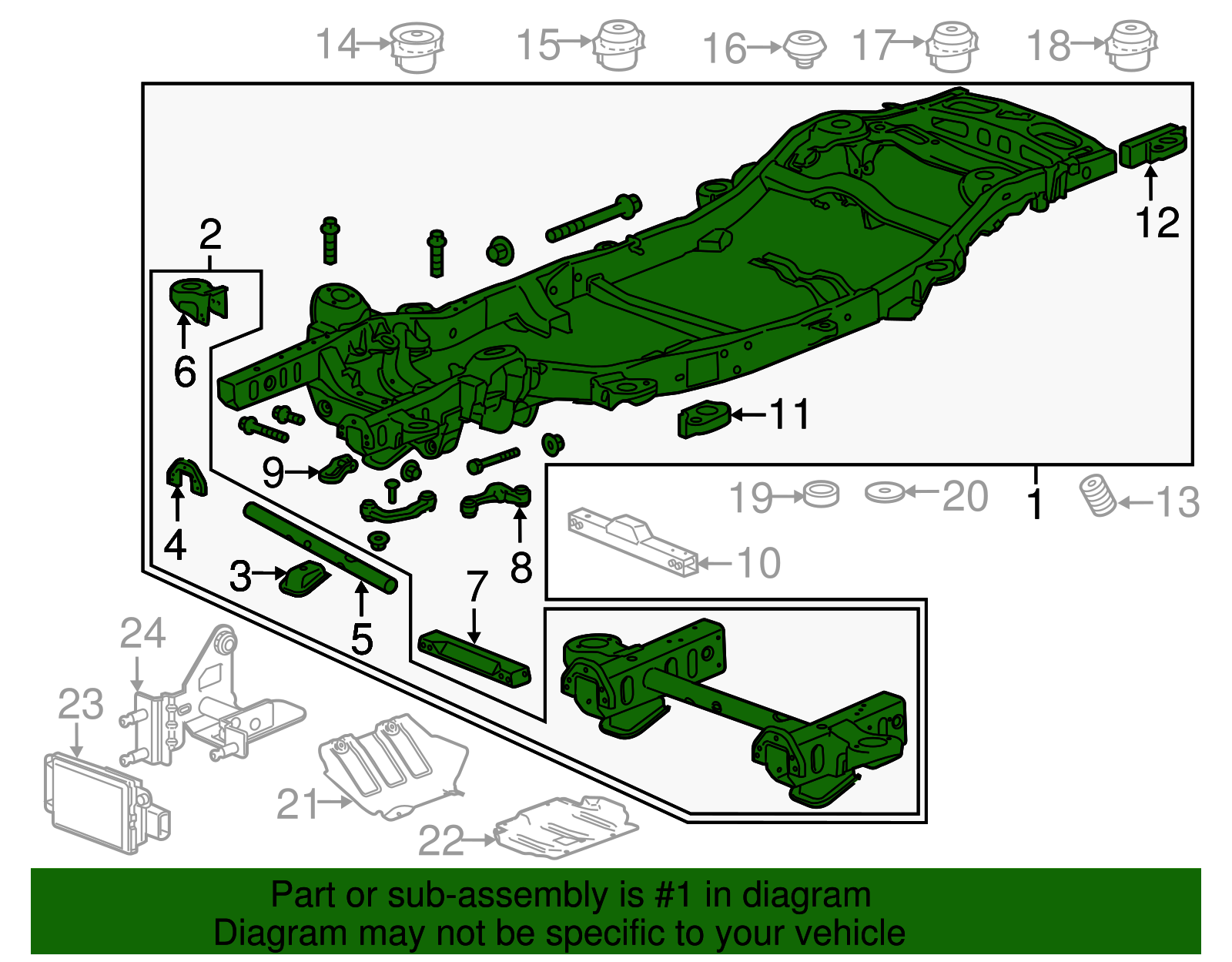 Chassis Frame - Cadillac (84135724)