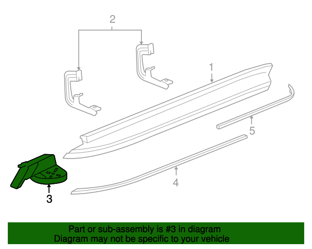 20082013 GM Running Board End Cap 25847745