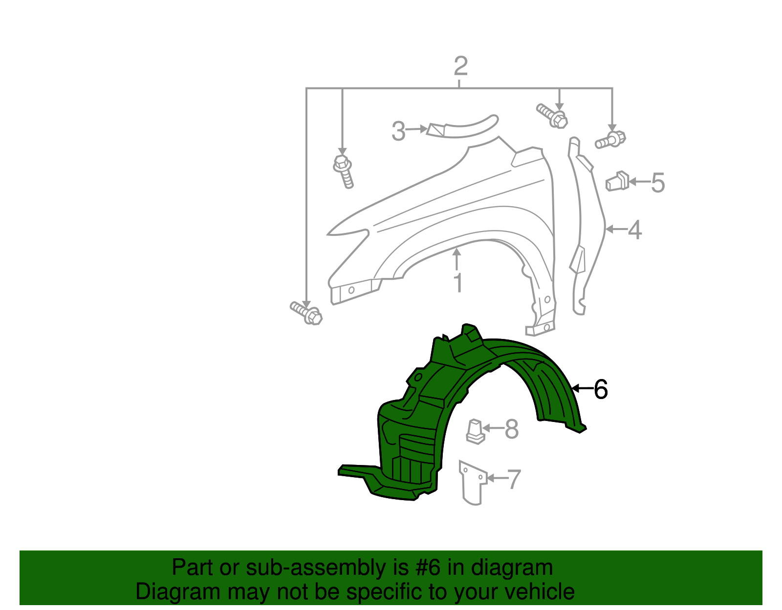 53806-48041 - Fender Liner 2006-2008 Lexus RX400h | Lexus of Stevens ...