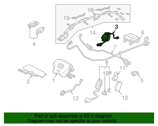77900SDAA21 Clock Spring 20032007 Honda Accord Honda Parts Online