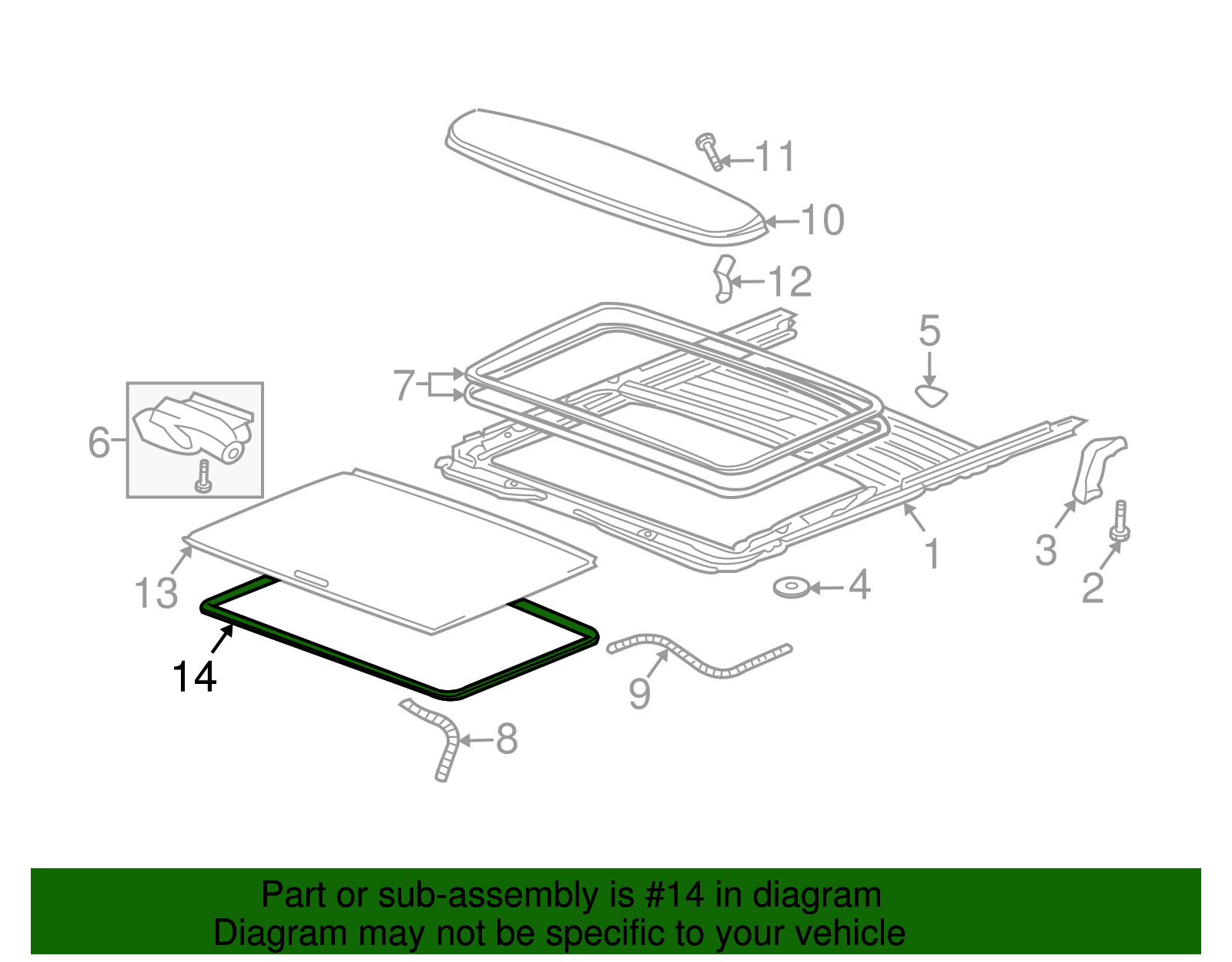 Lace, Sun Roof Opg Tr Fin     Gray - GM (15251369)
