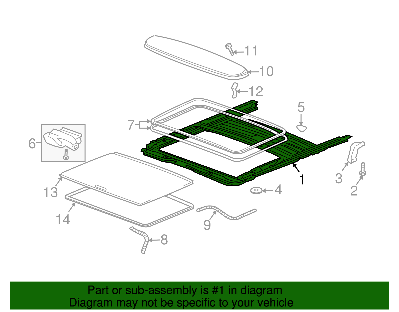Sunroof Frame - GM (25845141)