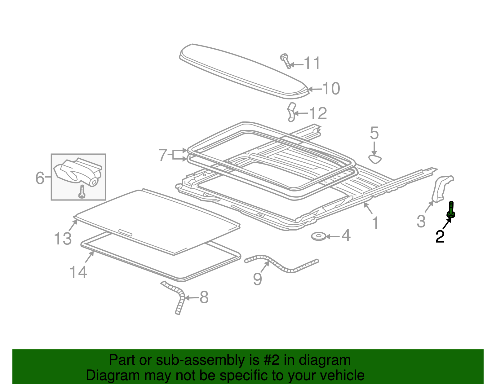 Bracket-Sun Roof Mdl - GM (15259990)