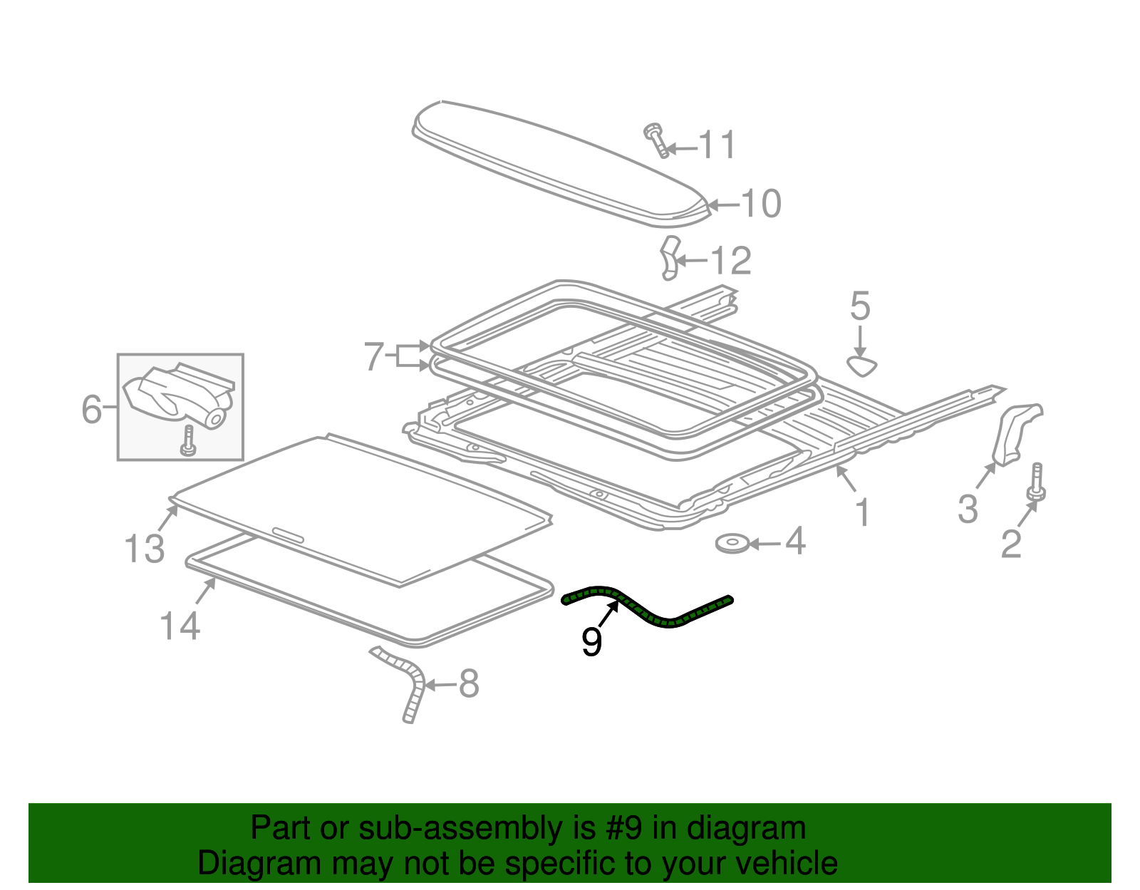 Hose Assembly-Sun Roof Hsg Rear Drn (15866193)