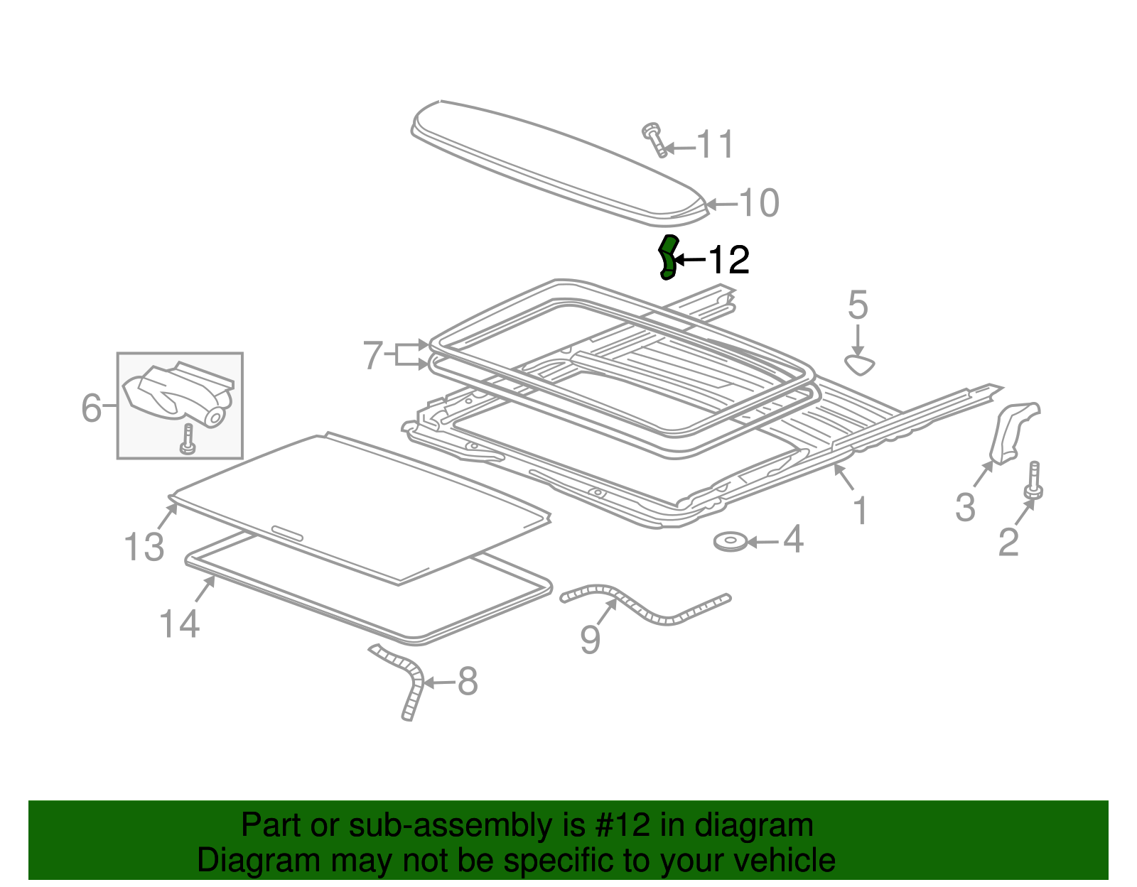 Attachment Pkg, Sun Roof Air Defl - GM (89044574)